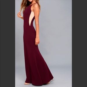 Lulu’s Burgundy Prom Dress